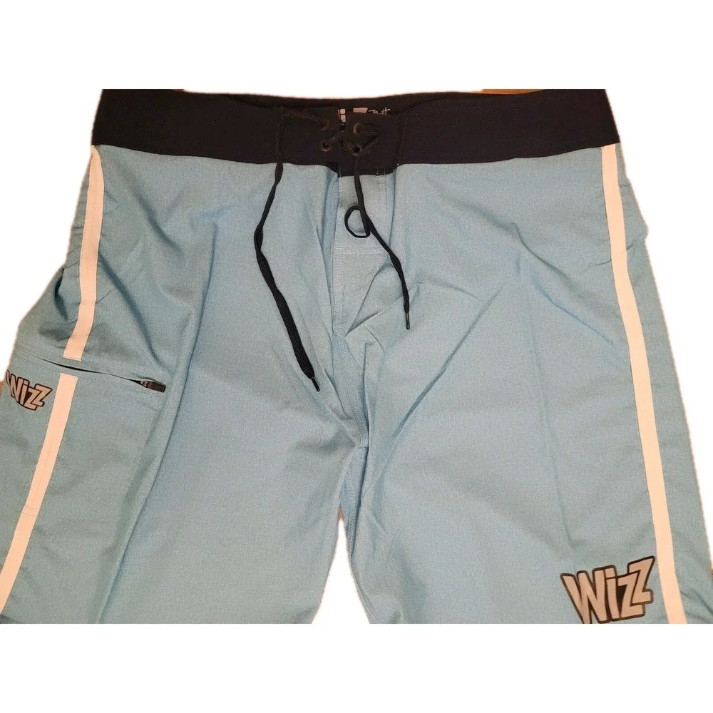 WizZ Men's Physique Board Shorts Competition Stage Trunks Blue/Navy‎ Size 36